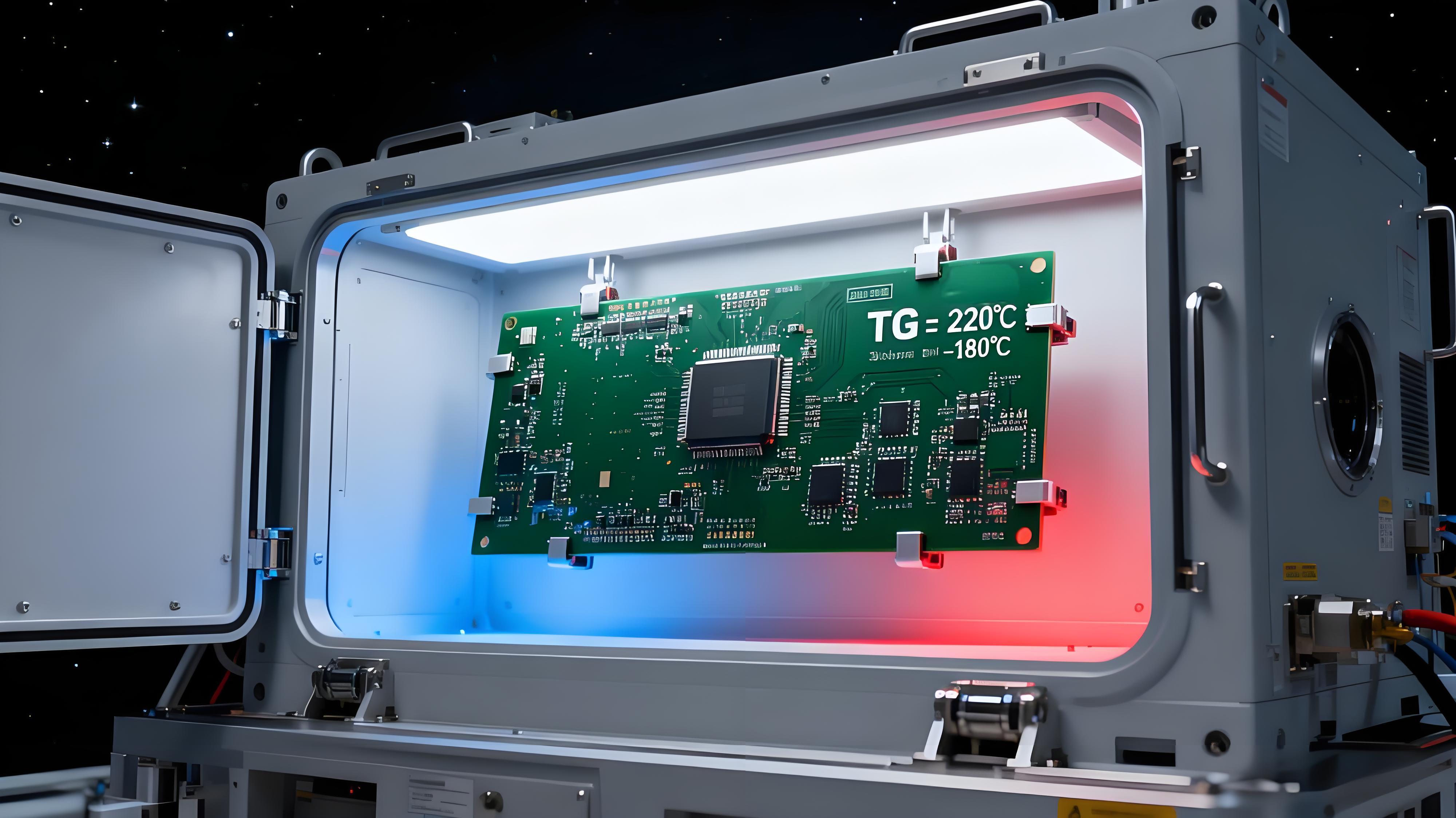 航天器导航系统高TG PCB封装场景,TG220℃板材耐受-180℃至150℃温度骤变.jpeg