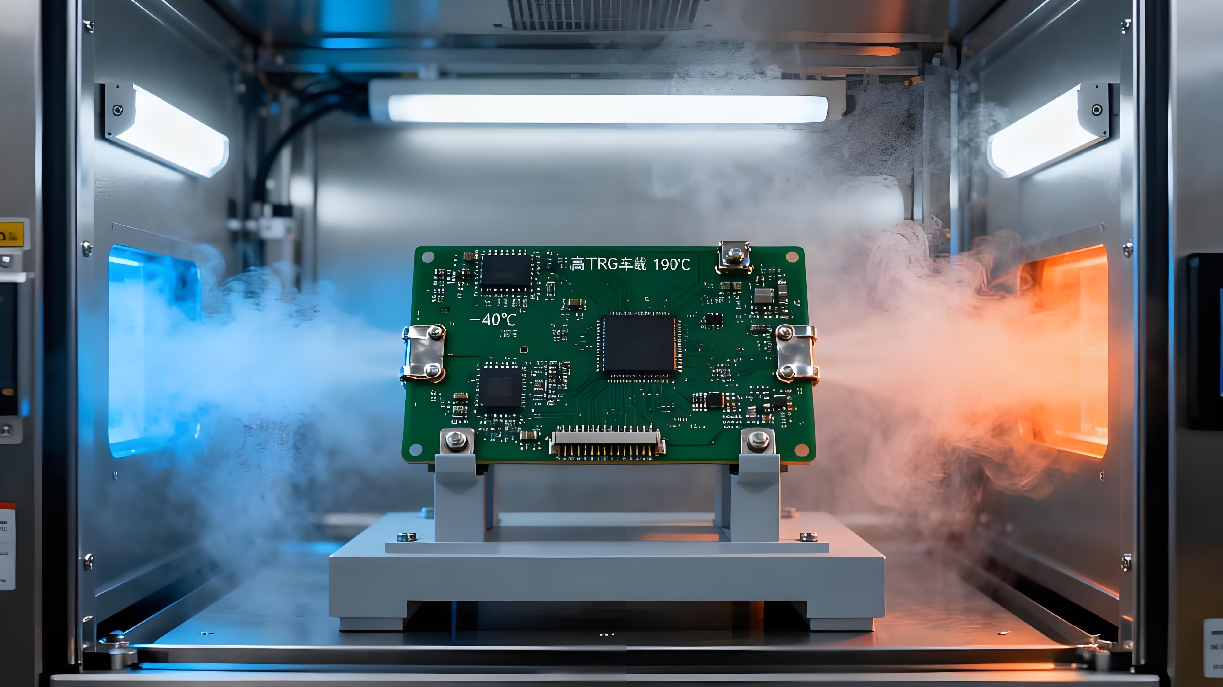 新能源汽车自动驾驶域控制器高TG PCB测试场景,TG190℃板材通过-40℃至150℃冷热循环.jpeg