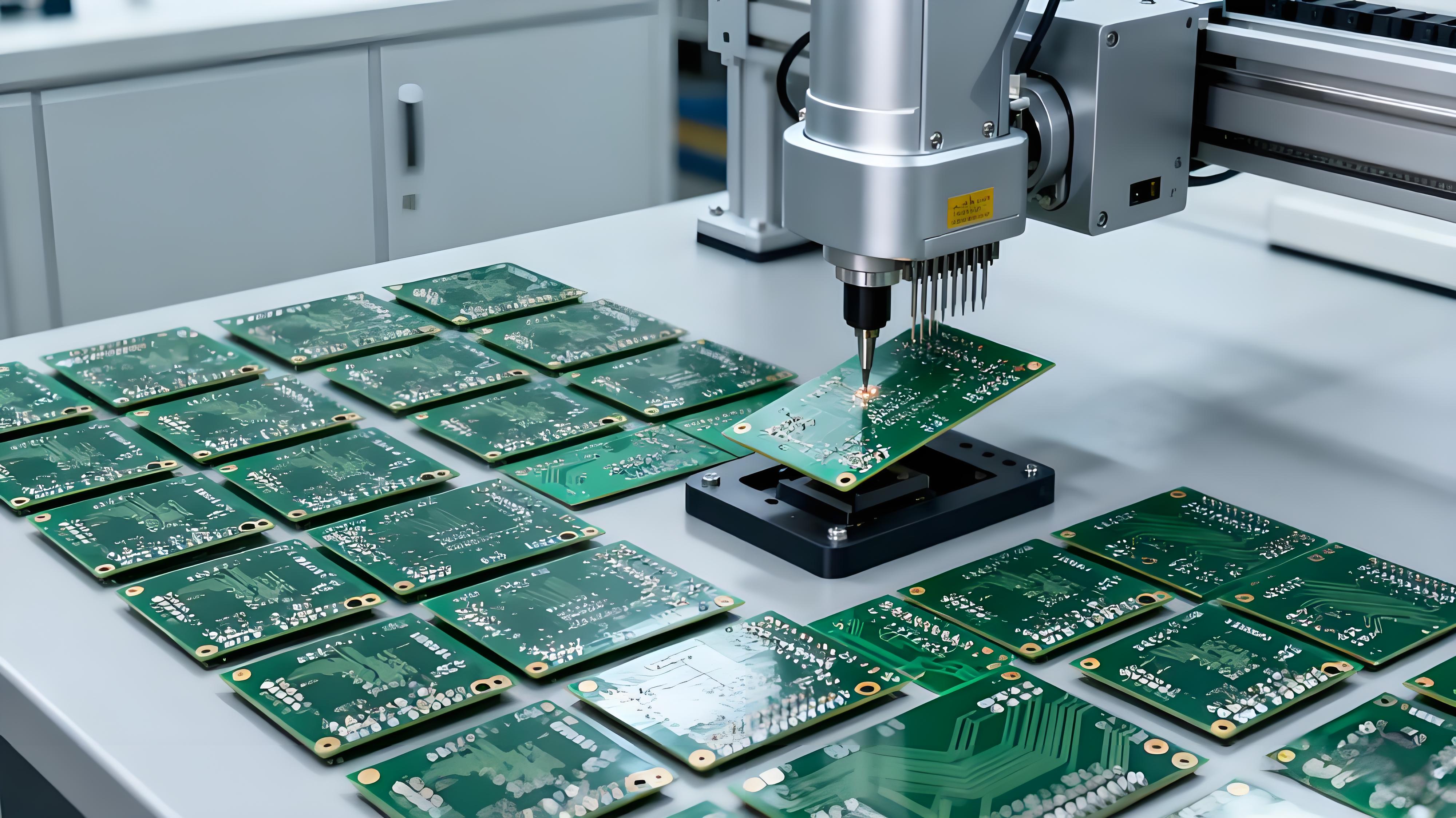 PCB小批量打样飞针测试场景,50片盲埋孔PCB无治具快速检测.jpeg