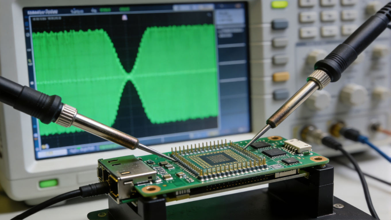 优化后的光模块PCB通过测试,示波器显示清晰完美的信号波形.png