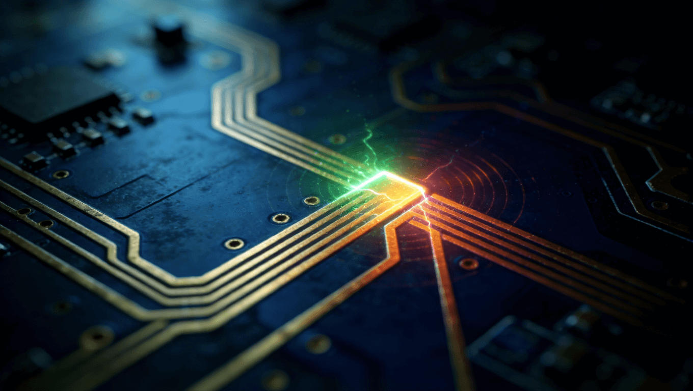 高速PCB信号线拐角处的电流聚集与电磁辐射可视化效果图.png