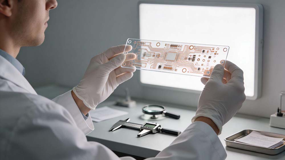 透明键盘PCB品控验收标准 实拍,100%外观全检工序确保批量一致性.jpg